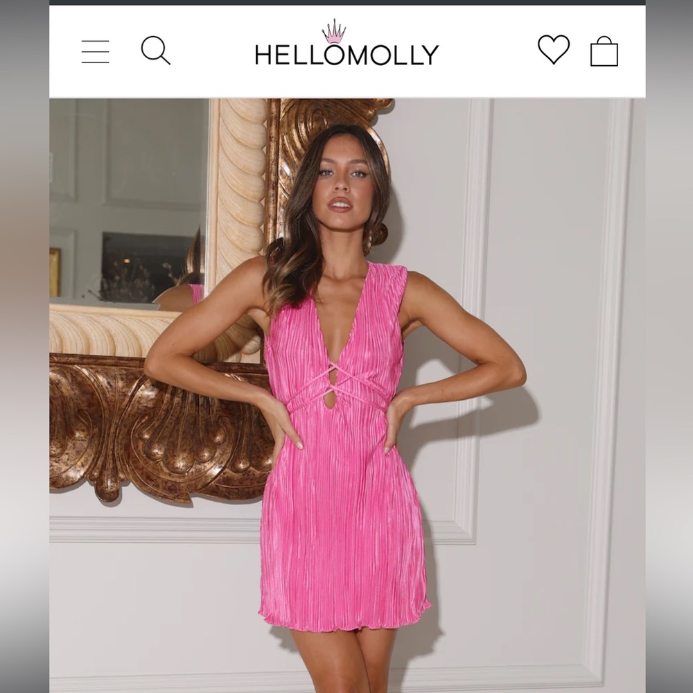 NWT - Hello Molly Hot Pink dress